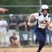 Saline Kaylee Harmon runs to first in the game against Allen Park on Saturday, June 8. Daniel Brenner I AnnArbor.com